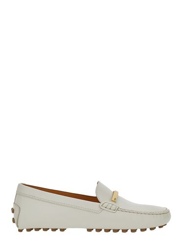 Loafers With Logo Plaque And Rubber Sole In Leather Woman - Tod's - Modalova