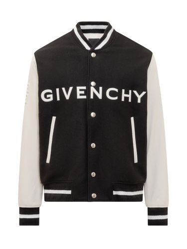 Varsity Wool Jacket With Logo - Givenchy - Modalova