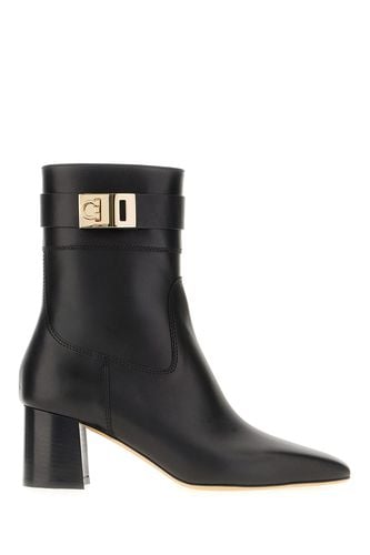 Ferragamo Black Leather Boots - Ferragamo - Modalova