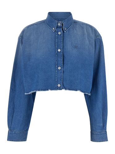 Jeans Crop Shirt In Denim Woman - Givenchy - Modalova