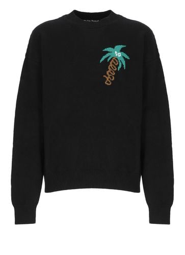 Palm Angels Black sketchy Sweater - Palm Angels - Modalova