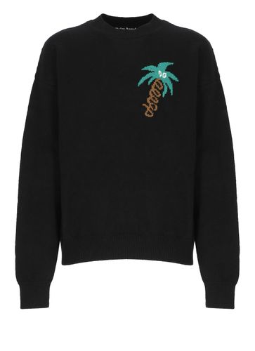 Sketchy Intarsia Sweater - Palm Angels - Modalova