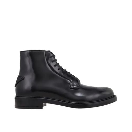 Prada Leather Lace-up Boots - Prada - Modalova