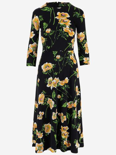 Technical Jersey Dress With Floral Pattern - Balenciaga - Modalova