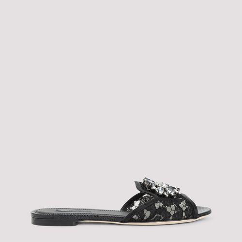 Dolce & Gabbana Lace Flat Sandals - Dolce & Gabbana - Modalova