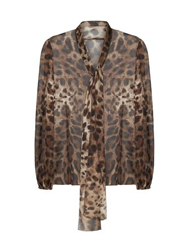 Leopard Print Chiffon Shirt - Dolce & Gabbana - Modalova