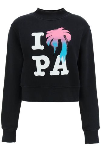 I Love Pa Crewneck Sweatshirt - Palm Angels - Modalova