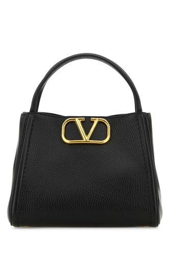 Black Leather Vlogo Handbag - Valentino Garavani - Modalova