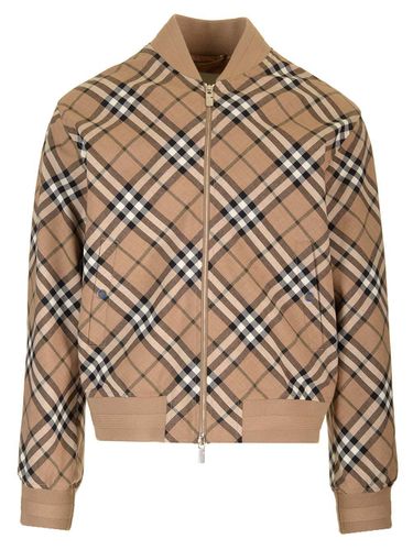 Wool Blend Harrington Jacket - Burberry - Modalova