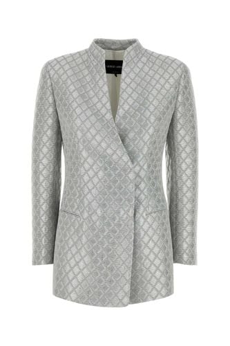 Embroidered Polyester Blend Blazer - Giorgio Armani - Modalova