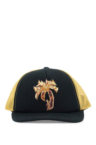 Burning Palm Trucker Hat - Palm Angels - Modalova