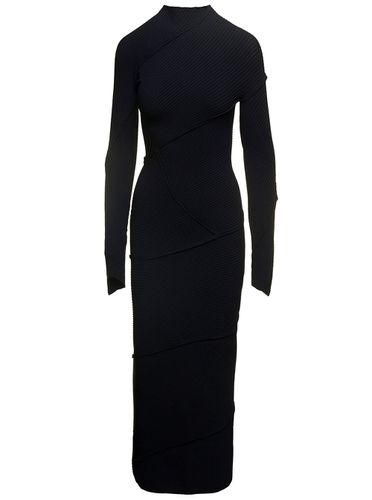 Maxi Ribbed Dress With Spiral Construction And Exposed Seams In Viscose Blend Knit Woman - Balenciaga - Modalova