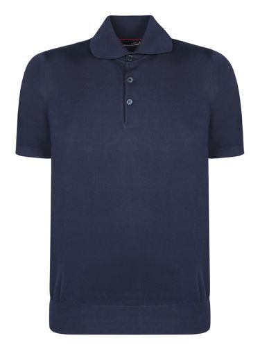 Short Sleeves Blue Polo Shirt - Brunello Cucinelli - Modalova
