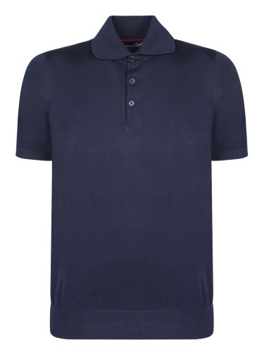 Short Sleeves Blue Polo Shirt - Brunello Cucinelli - Modalova