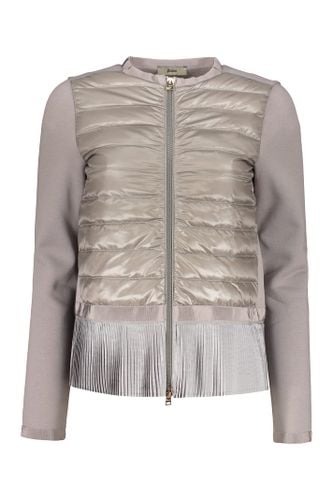 Jacket In Fleece With Padded Panel - Herno - Modalova