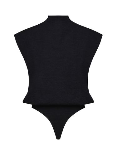 Square Bodysuit In Very Thin Merino Wool - Alaia - Modalova