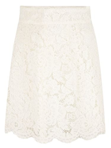 Floral Embroidered Perforated Skirt - Dolce & Gabbana - Modalova
