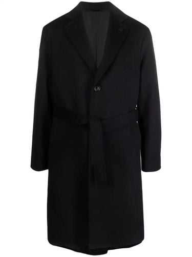 Lardini Dark Blue Wool Coat - Lardini - Modalova