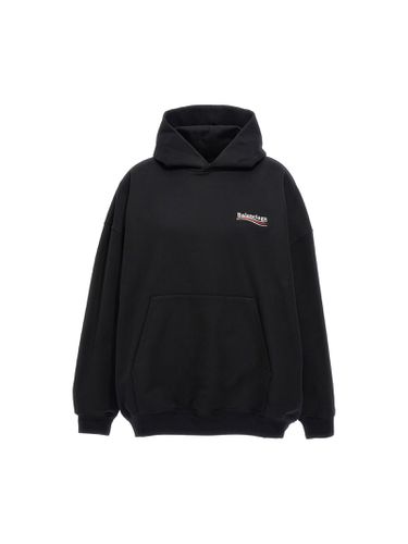 Balenciaga Logo Embroidery Hoodie - Balenciaga - Modalova