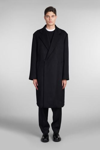 Tristan Coat In Black Wool - costumein - Modalova