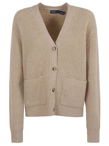 V-neck Rib Knit Cardigan - Ralph Lauren - Modalova