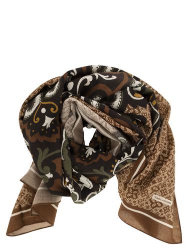 Wool Scarf With Paisley Pattern - Tagliatore - Modalova