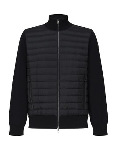 Cotton Crepe Padded Cardigan With Zip - Moncler - Modalova