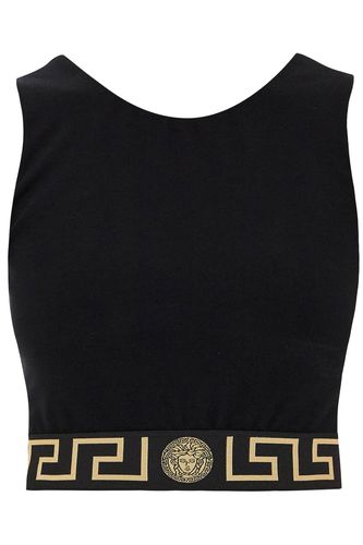 Sport Bra With Greek Band Design - Versace - Modalova