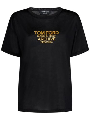 Tom Ford Logo Print T-shirt - Tom Ford - Modalova