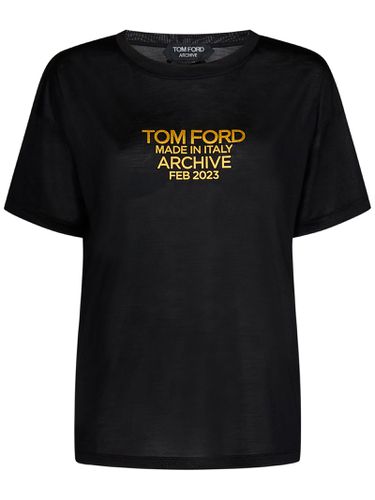 Tom Ford Logo Print T-shirt - Tom Ford - Modalova