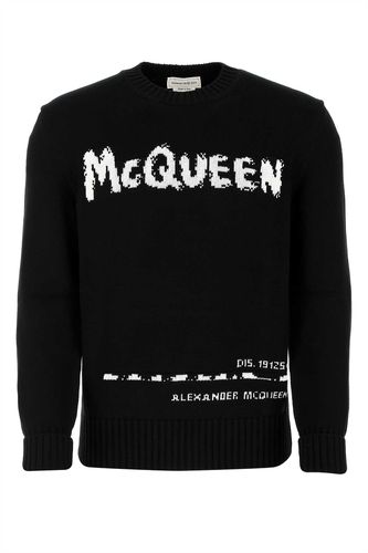 Black Cotton Sweater - Alexander McQueen - Modalova