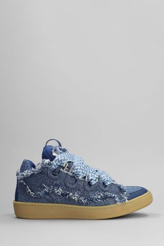 Lanvin Curb Sneakers In Blue Cotton - Lanvin - Modalova