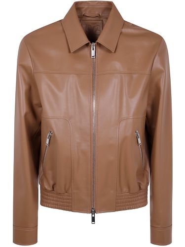 Leather Fitted Bomber Jacket - Desa 1972 - Modalova