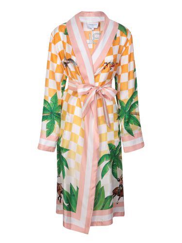 Casablanca Printed Silk Robe - Casablanca - Modalova