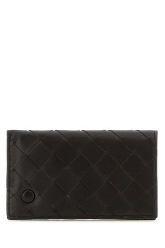 Dark Brown Nappa Leather Card Holder - Bottega Veneta - Modalova