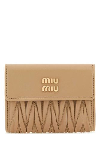 Miu Miu Sand Leather Wallet - Miu Miu - Modalova