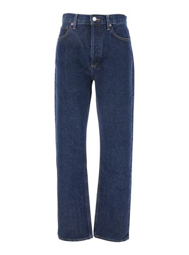 Jeans With Belt Loops And Logo Patch On The Rear In Denim Woman - AGOLDE - Modalova