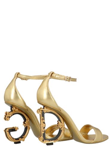 Keira Metallic Leather Sandals - Dolce & Gabbana - Modalova