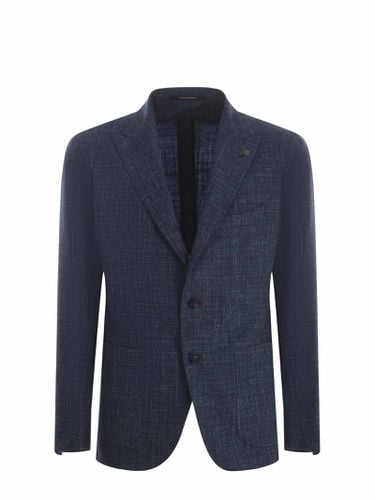 Single-breasted Jacket In Cotton And Linen Blend - Tagliatore - Modalova