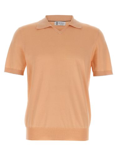 Knitted Polo Shirt - Brunello Cucinelli - Modalova