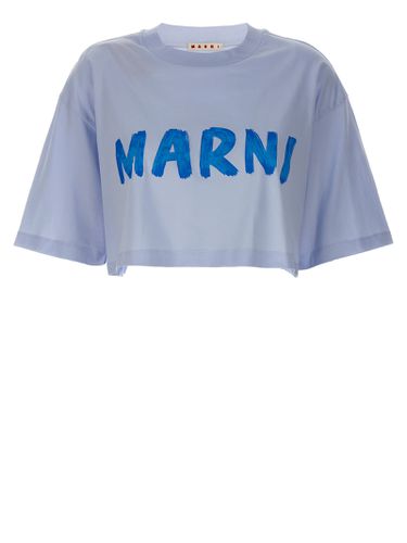 Marni Logo Print Crop T-shirt - Marni - Modalova