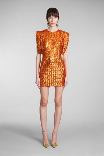 Annie Dress In Orange Polyester - The Attico - Modalova
