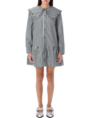 Ganni Stripe Mini Shirt Dress - Ganni - Modalova