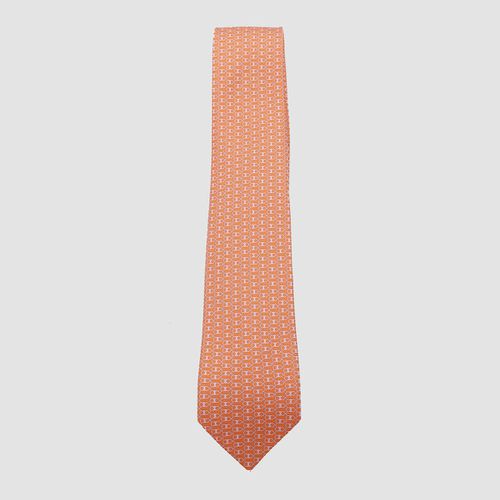 Ferragamo Orange Silk Tie - Ferragamo - Modalova