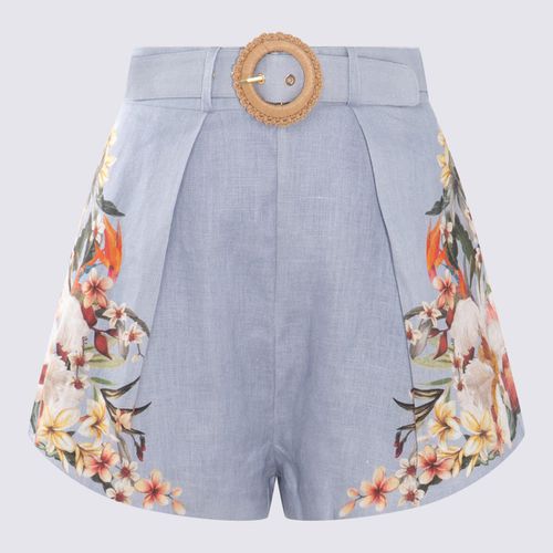 Zimmermann Light Blue Linen Shorts - Zimmermann - Modalova