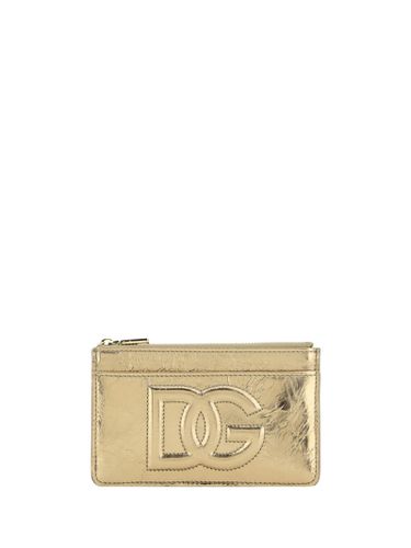 Logo Embossed Top Zip Card Holder - Dolce & Gabbana - Modalova
