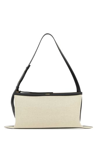 Two-tone Canvas And Leather Medium Empire Shoulder Bag - Jil Sander - Modalova