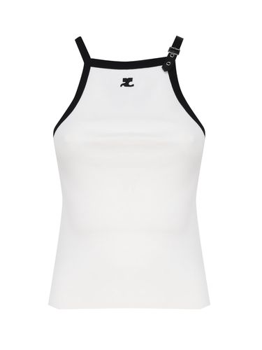 Cotton Top With Strap Suspender - Courrèges - Modalova