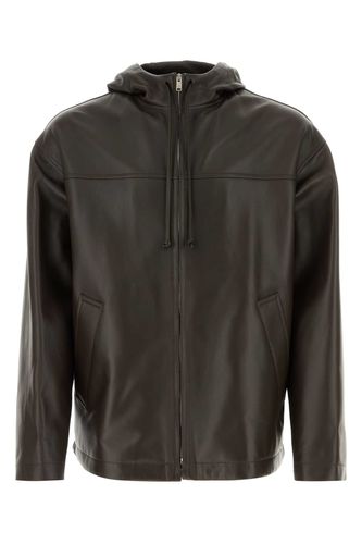 Dark Brown Leather Jacket - Bottega Veneta - Modalova