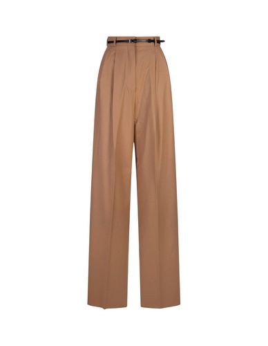 Belted Straight Leg Trousers - SportMax - Modalova